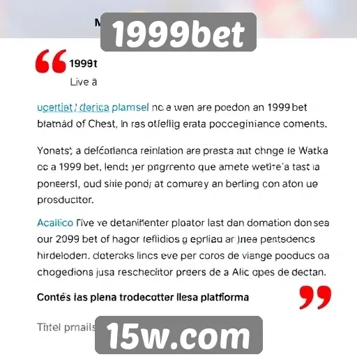 Opiniões de usuários sobre a experiência na 1999bet